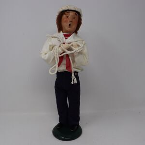 VTG Byers Choice Caroler 1999 Nautical Sailor In Uniform Holding Rope